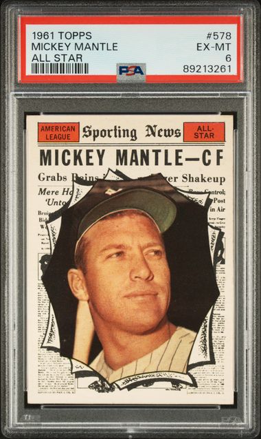 Mickey Mantle 1961 Topps All Star 