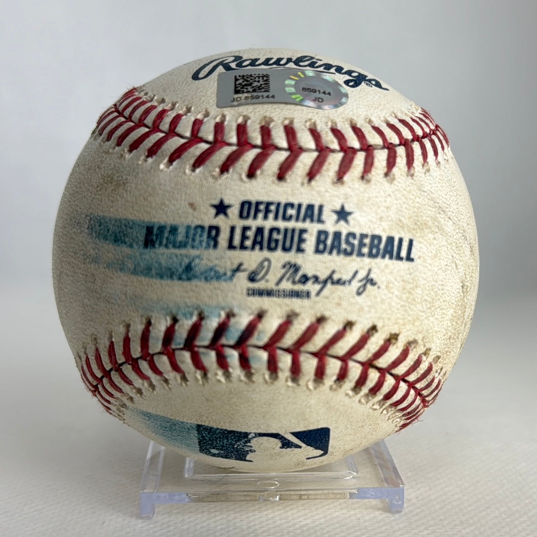 Fernando Tatis Jr. Autographed MLB Game Used Single Career Hit 80 RBI 38 39 07/21/19