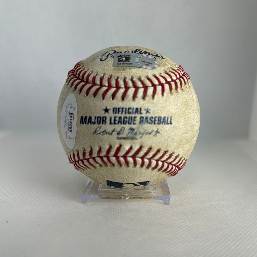 Aaron Judge Autographed MLB Game Used Double Career Hit 228 Double 39 06/02/18