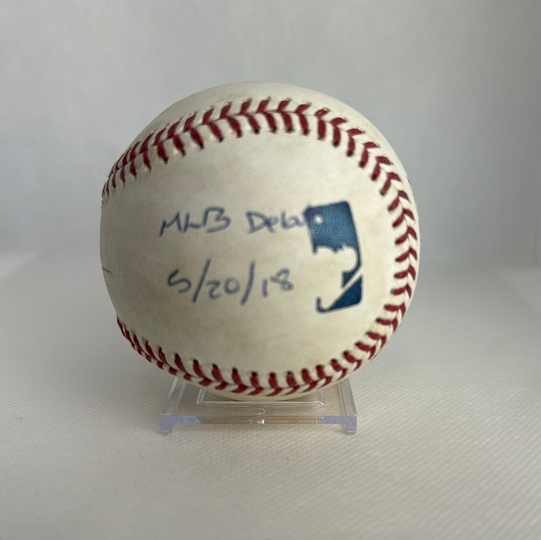 Juan Soto Autographed MLB Game Used From MLB Debut 05/20/18