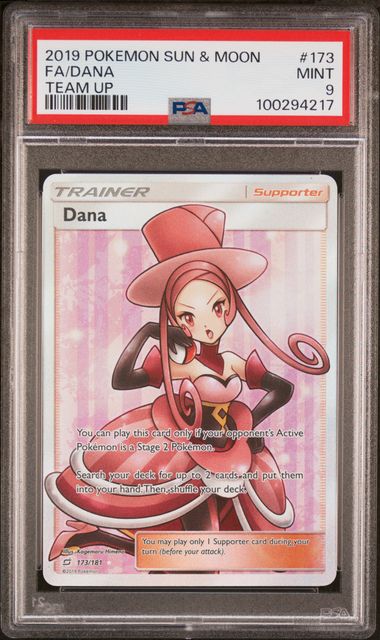 Dana Full Art 2021 Pokemon Team Up rare holo 173/181 PSA 9