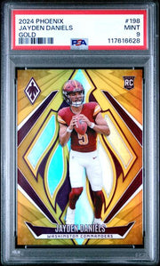 Jayden Daniels 2024 Panini Phoenix gold rookie card #'d 08/10 PSA 9