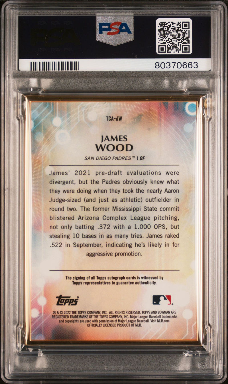 James Wood 2022 Bowman Transcendent autograph blue 