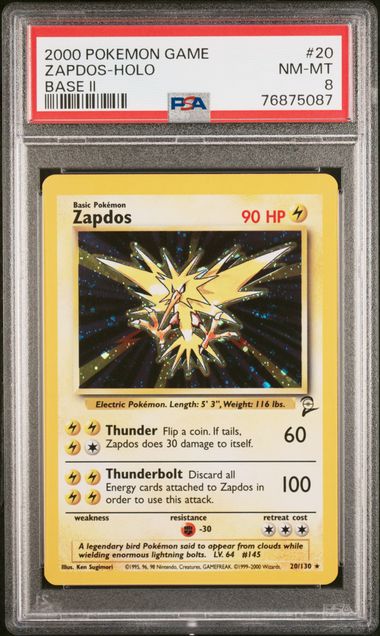 Zapdos 2000 Pokémon Base Set 2 Holo 