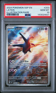 Latios Pokémon Surging Sparks Illustration Rare #203/191 PSA 10
