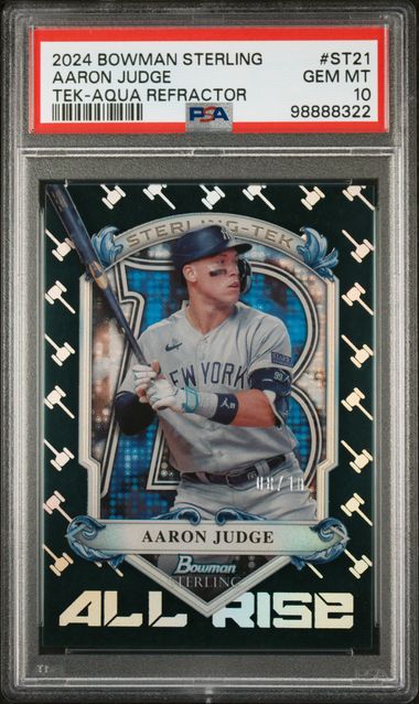 Aaron Judge 2024 Bowman Sterling All Rise Tek Aqua Refractor 