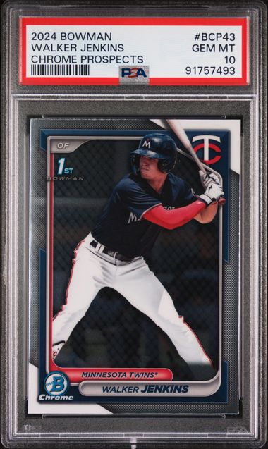 Walker Jenkins 2024 Bowman Chrome Prospects PSA 10