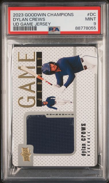 Dylan Crews 2023 Goodwin Champions UD Game Jersey PSA 9