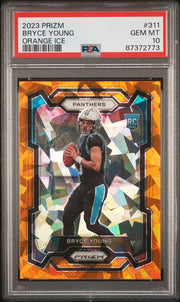 Bryce Young 2023 Panini Prizm orange ice prizm rookie card PSA 10