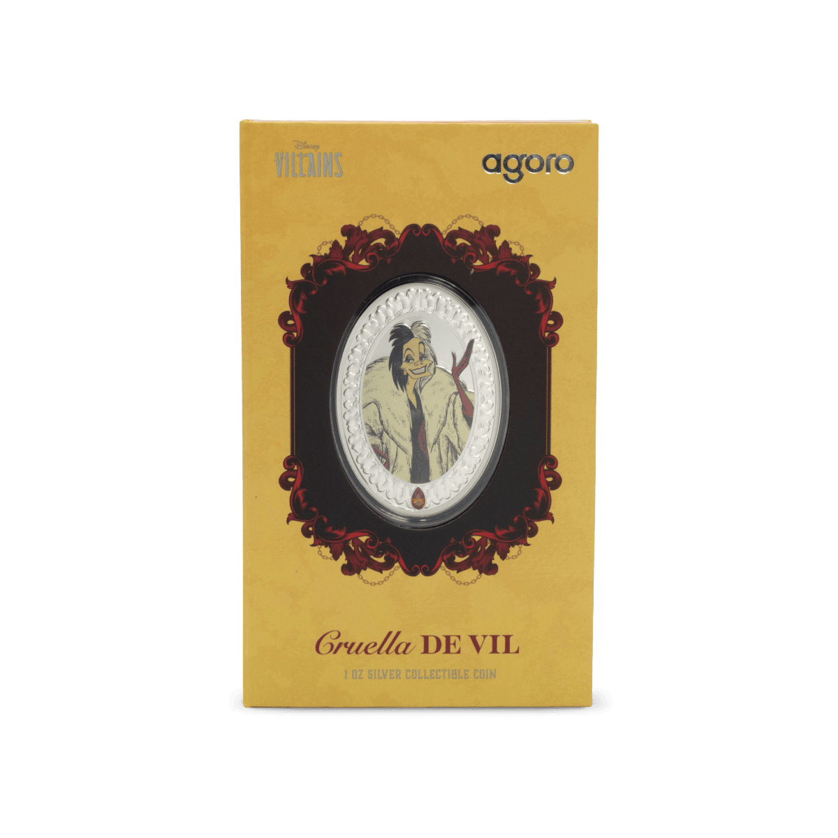 Agoro Disney Villains Cruella De Vil 1oz. Silver Collectible Coin