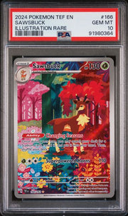 Sawsbuck Pokémon Temporal Forces Illustration Rare #166/162 PSA 10