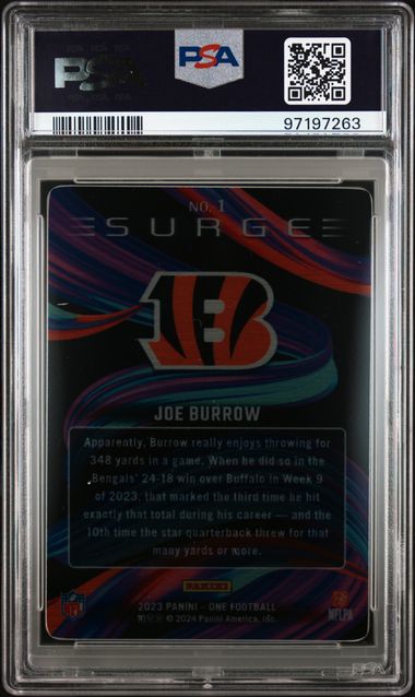 Joe Burrow 2023 Panini One Surge #1 PSA 10