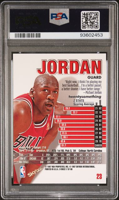 Michael Jordan 1997 SkyBx Z-Force PSA 10