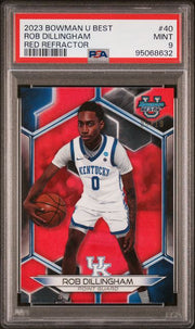 Rob Dillingham 2023 Bowman's Best Red Refractor #'d 05/10 PSA 9