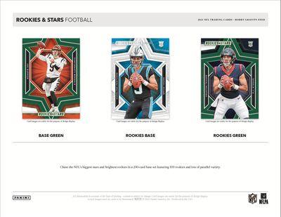 2023 Panini Rookies & Stars Football Hobby Gravity Feed Box