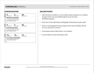 2023 Panini Chronicles Baseball Mega Box