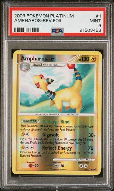 Ampharos 2009 Pokemon Platinum rare reverse foil 