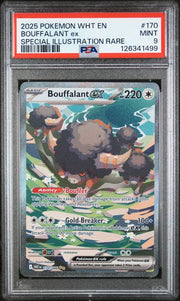 Bouffalant ex Pokemon White Flare Special Illustration Rare #170/086 PSA 9