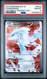 Reshiram Full Art 2013 Pokemon Black & White Legendary Treasure Radiant Collec. #RC22/RC25 PSA 8