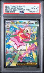 Mega Meganium ex Pokemon Ascended Heroes Special Illustration rare #272/217 PSA 10