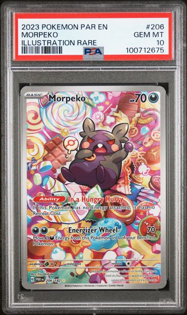 2023 Pokémon Paradox Rift Morpeko Illustration Rare 206 PSA 10