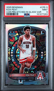 Koa Peat 2025 Bowman Chrome Prospectes Etched in Glass PSA 9