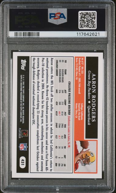 Aaron Rodgers 2005 Topps Rookie Card #431 PSA 6