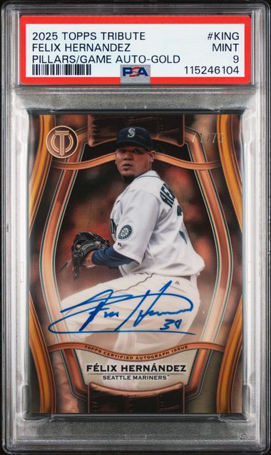Felix Hernandez 2025 Topps Tribute Pillars of the Game autograph gold 