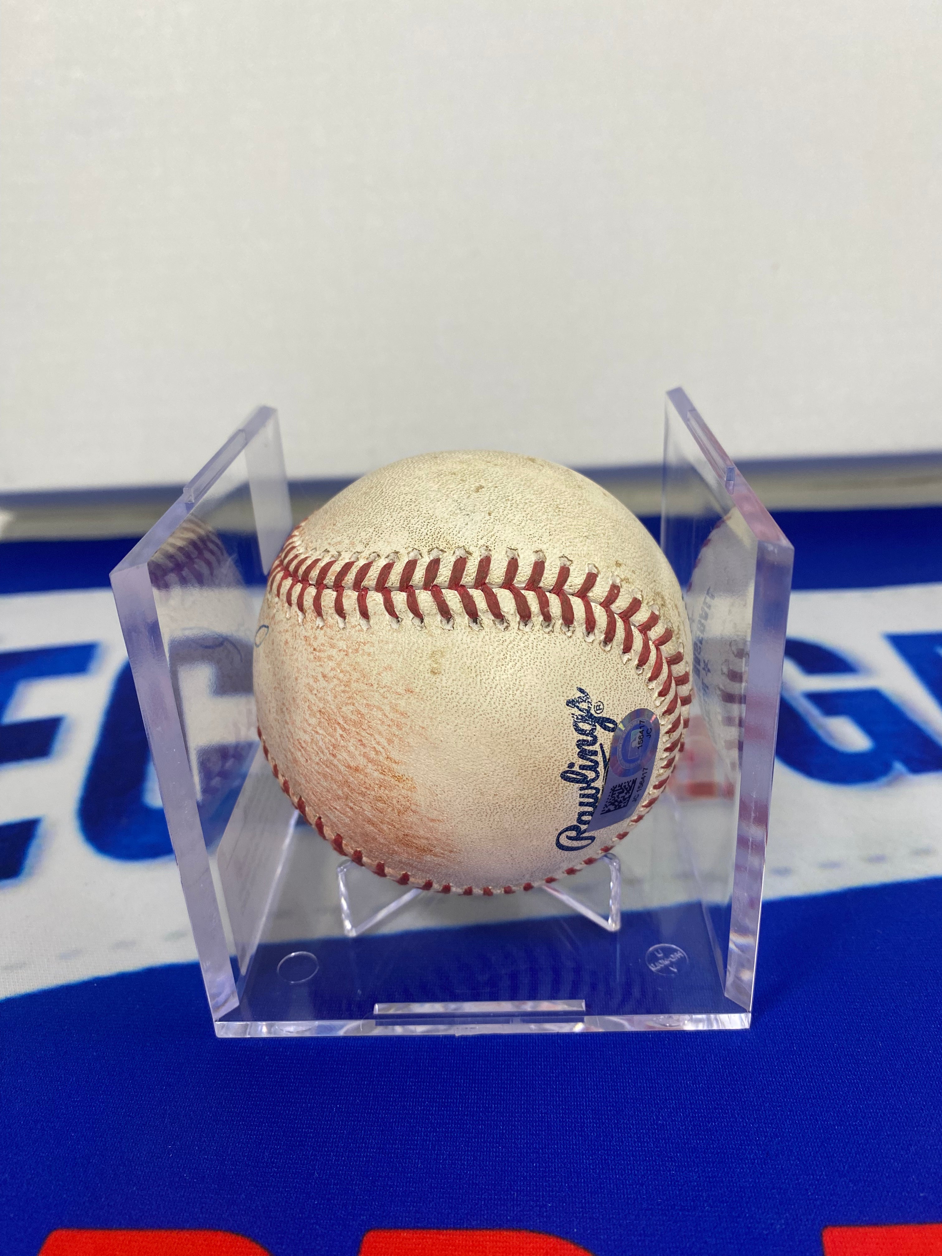 Jose Altuve Autographed MLB Game Used Single Career Hit 1222 RBI 392 08/29/17