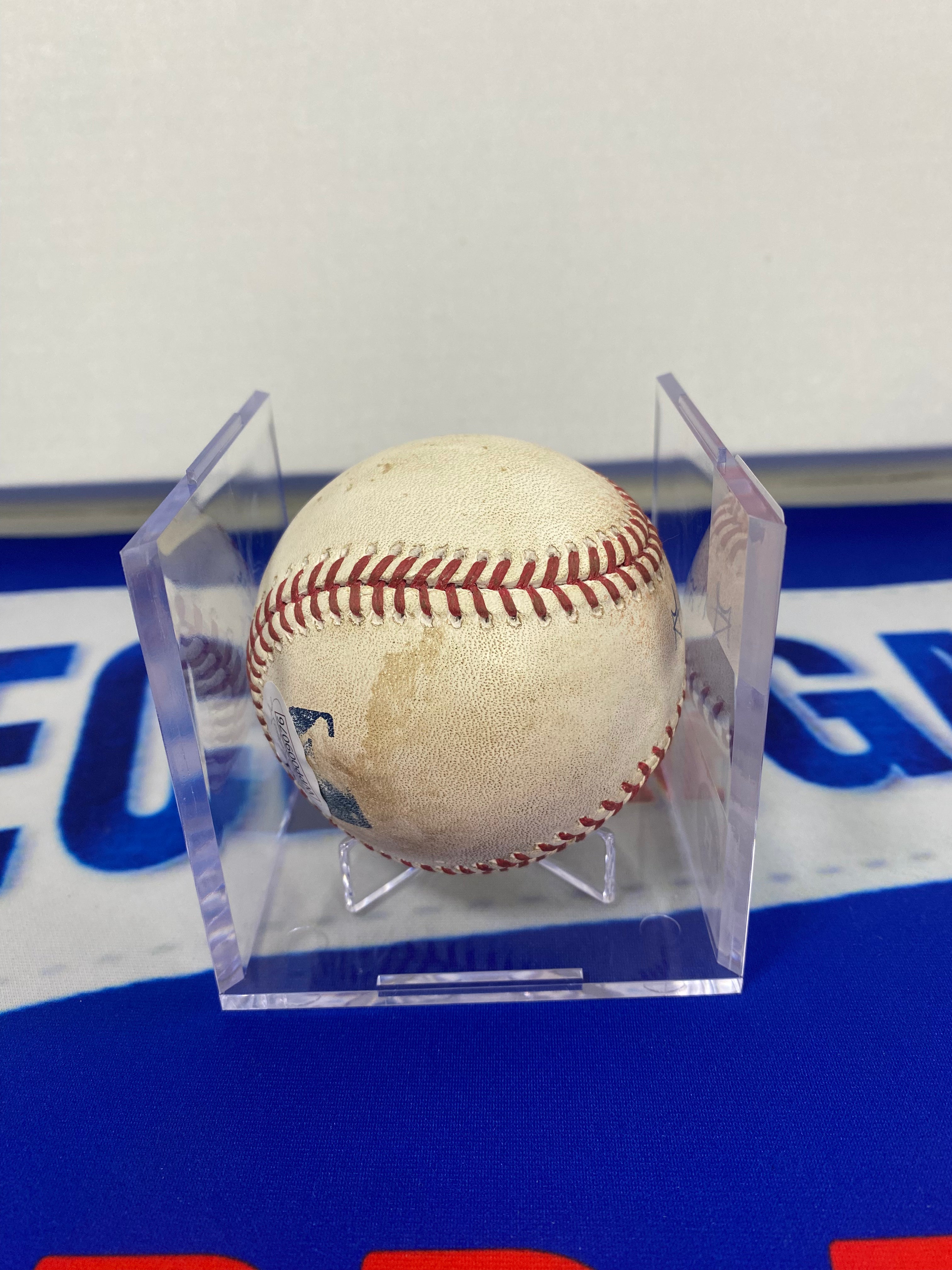 Jose Altuve Autographed MLB Game Used Single Career Hit 1222 RBI 392 08/29/17