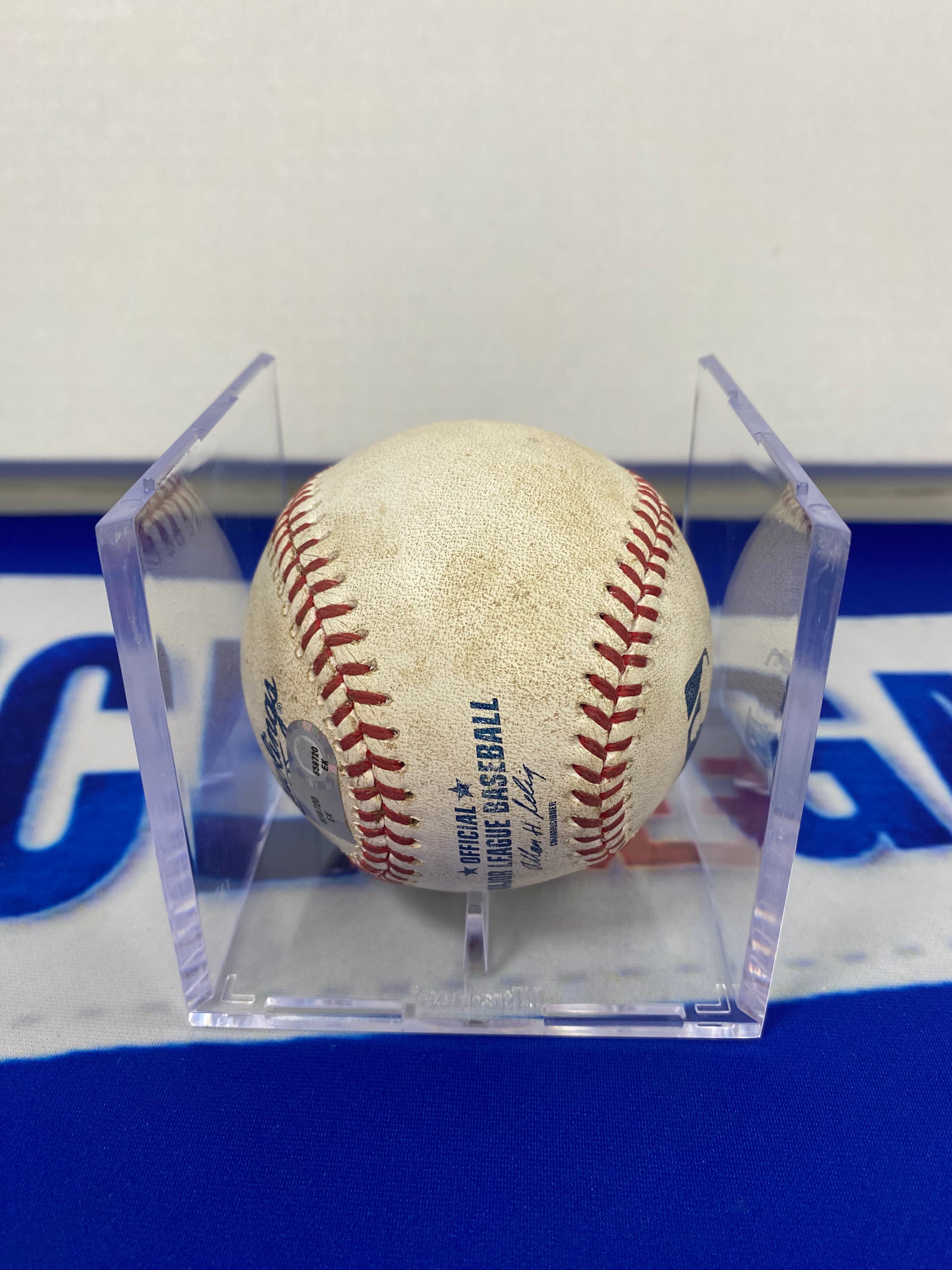 Clayton Kershaw Autographed MLB Game Used Pitch 08/27/13