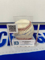 Ivan Rodriguez Autographed MLB Game Used From 1100 RBI Game 08/05/06