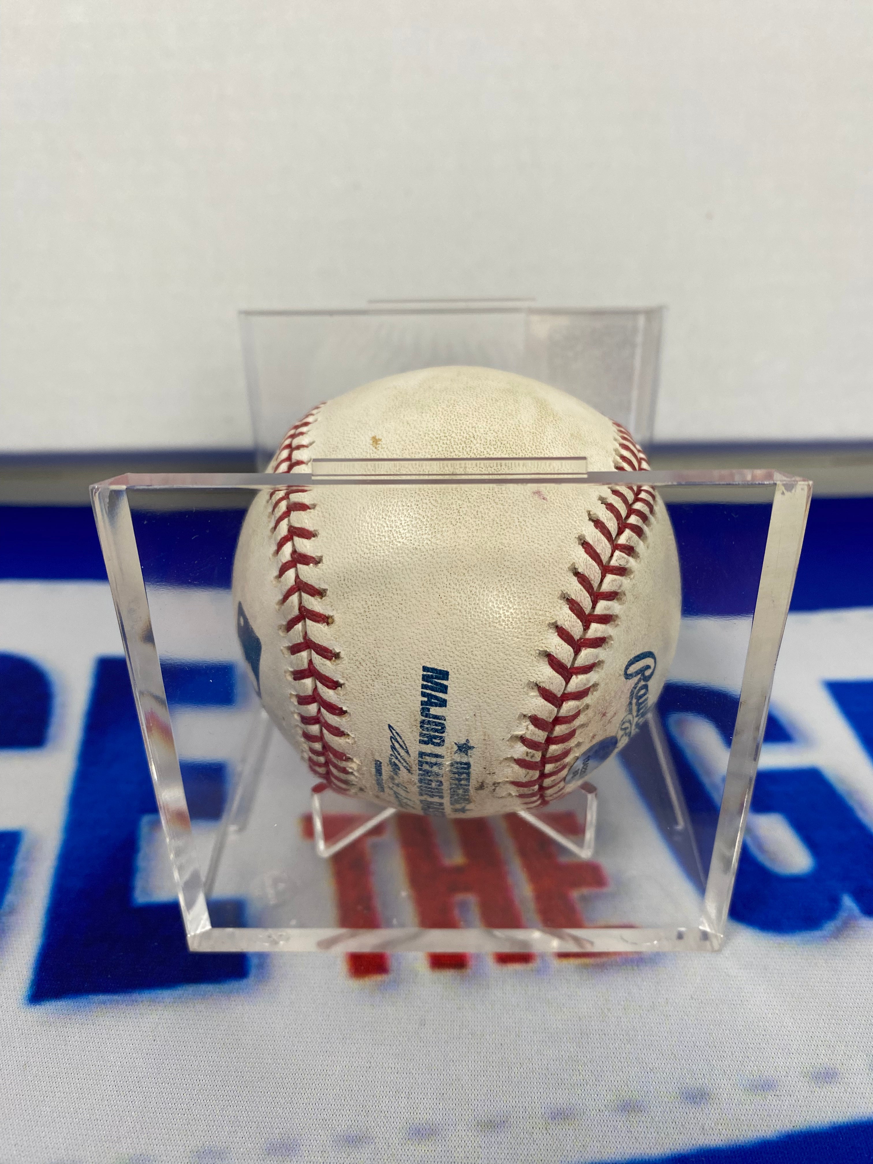 Ivan Rodriguez Autographed MLB Game Used From 1100 RBI Game 08/05/06