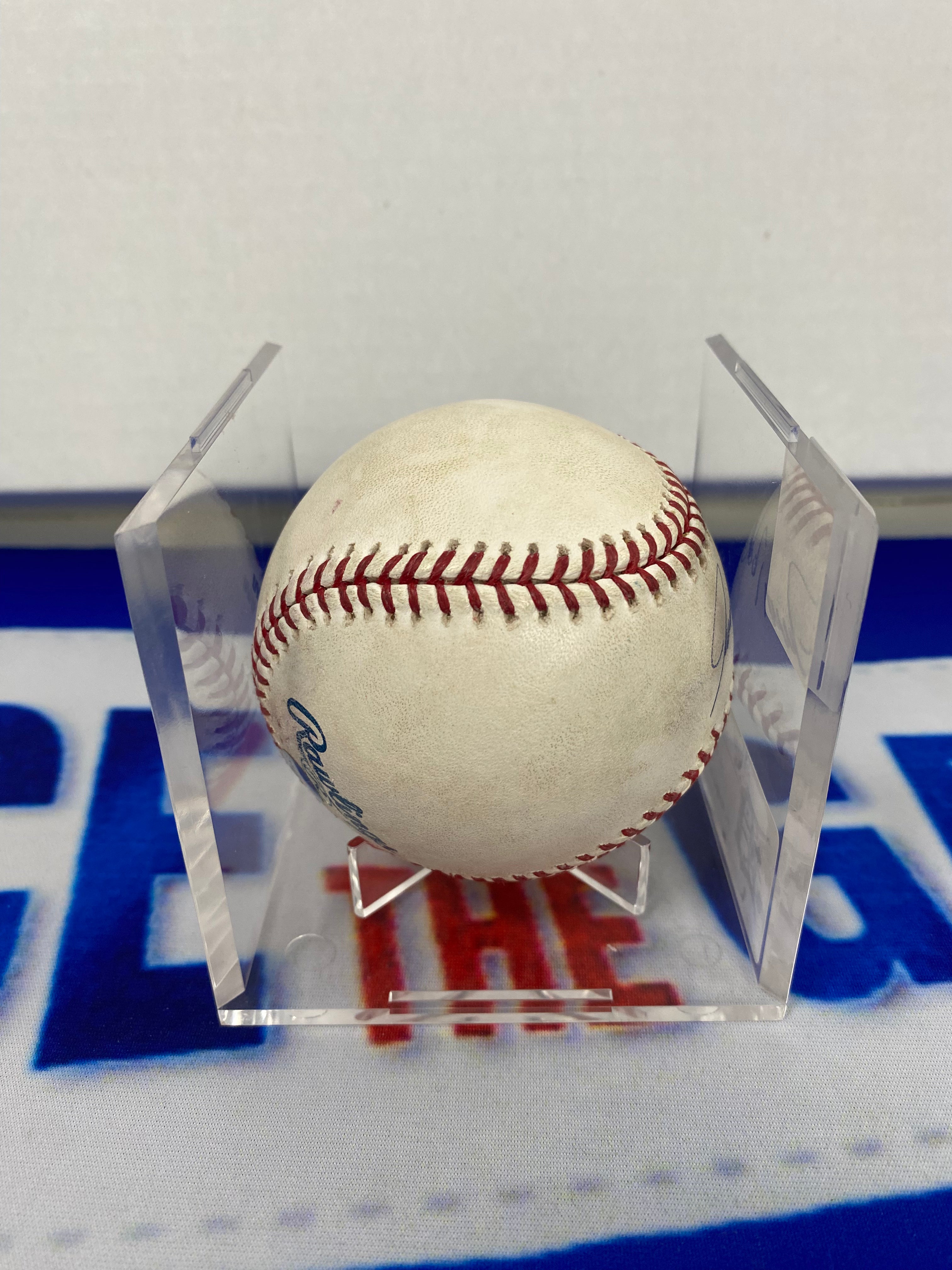 Ivan Rodriguez Autographed MLB Game Used From 1100 RBI Game 08/05/06