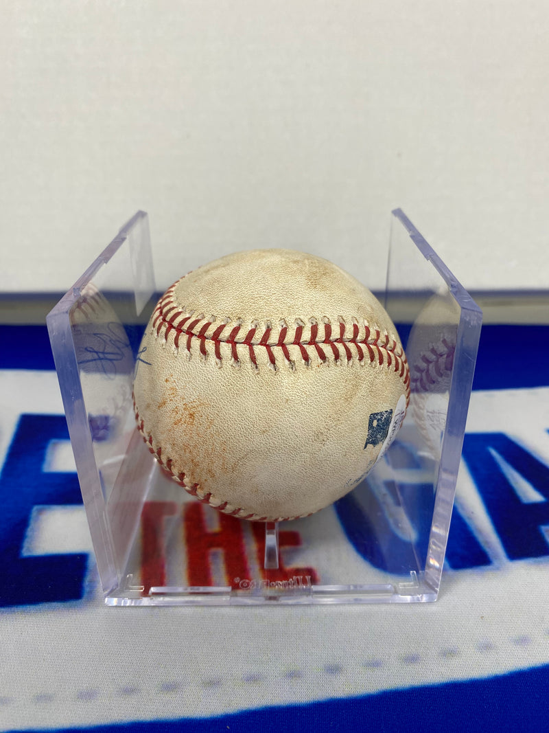 Alex Bregman Autographed MLB Game Used Single Career Hit 107 06/13/17