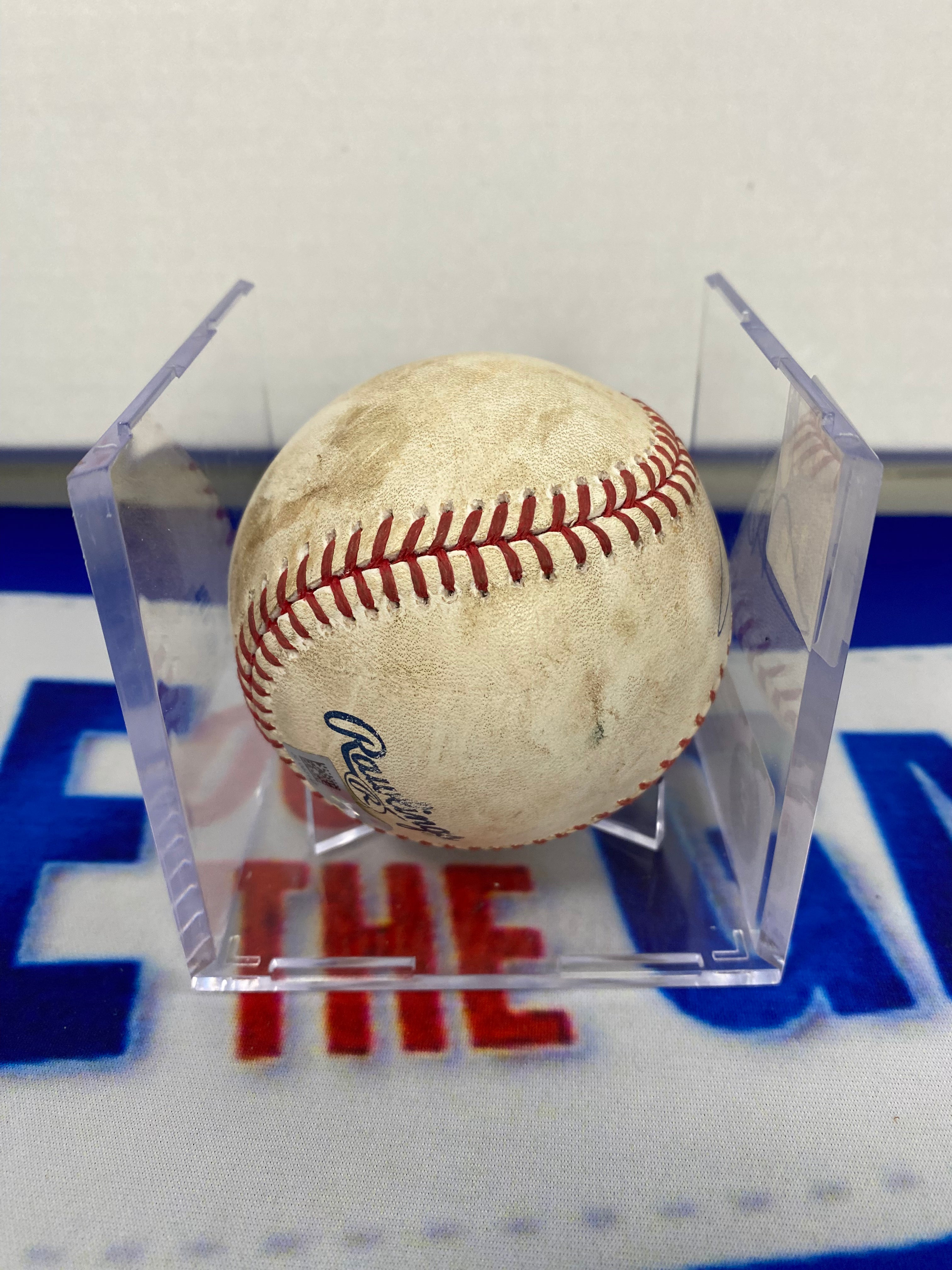 Alex Bregman Autographed MLB Game Used Single Career Hit 107 06/13/17