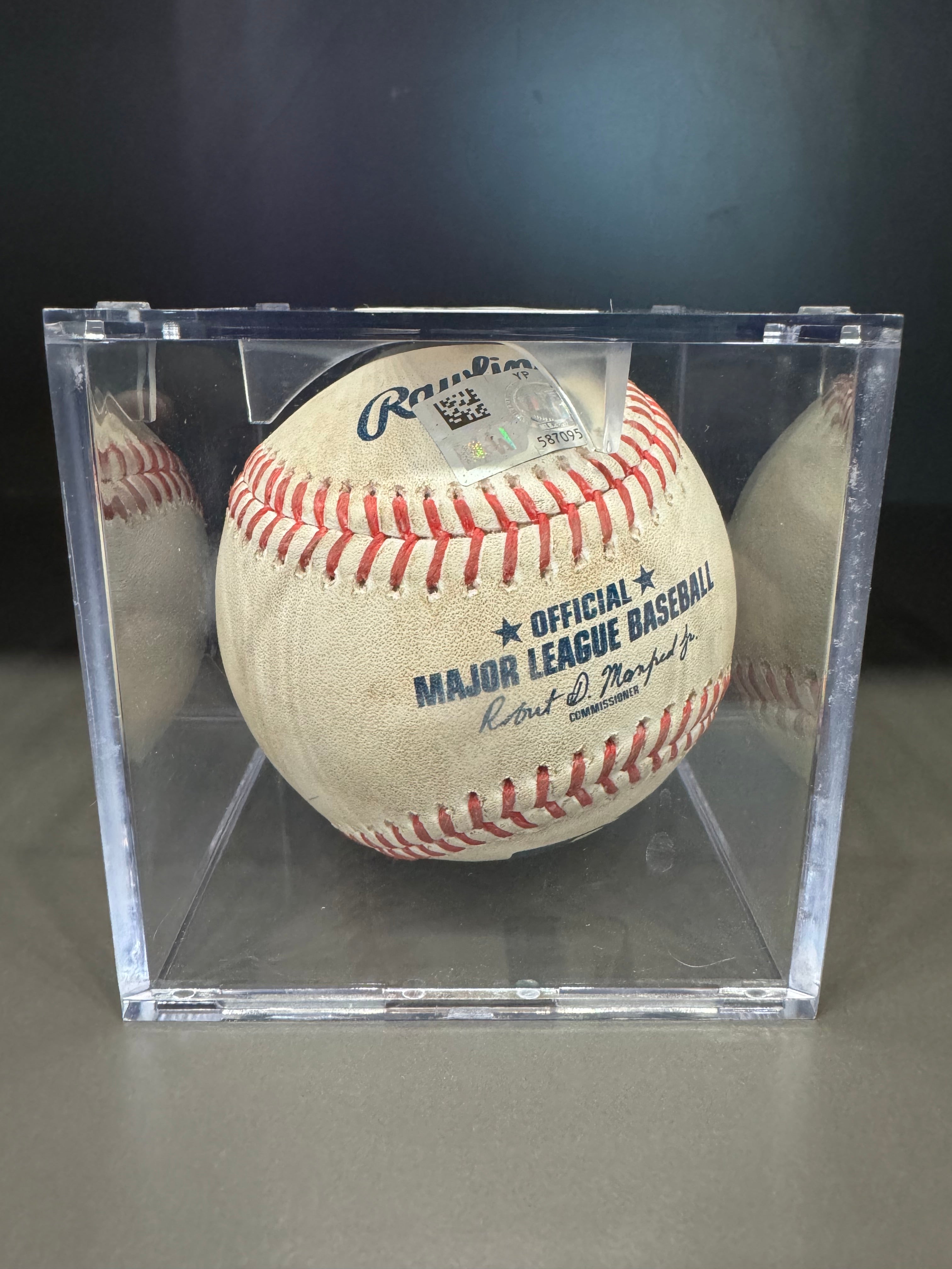 Elly De La Cruz Career Hit #34 Career double #7 authentic game-used baseball 7/5/2023