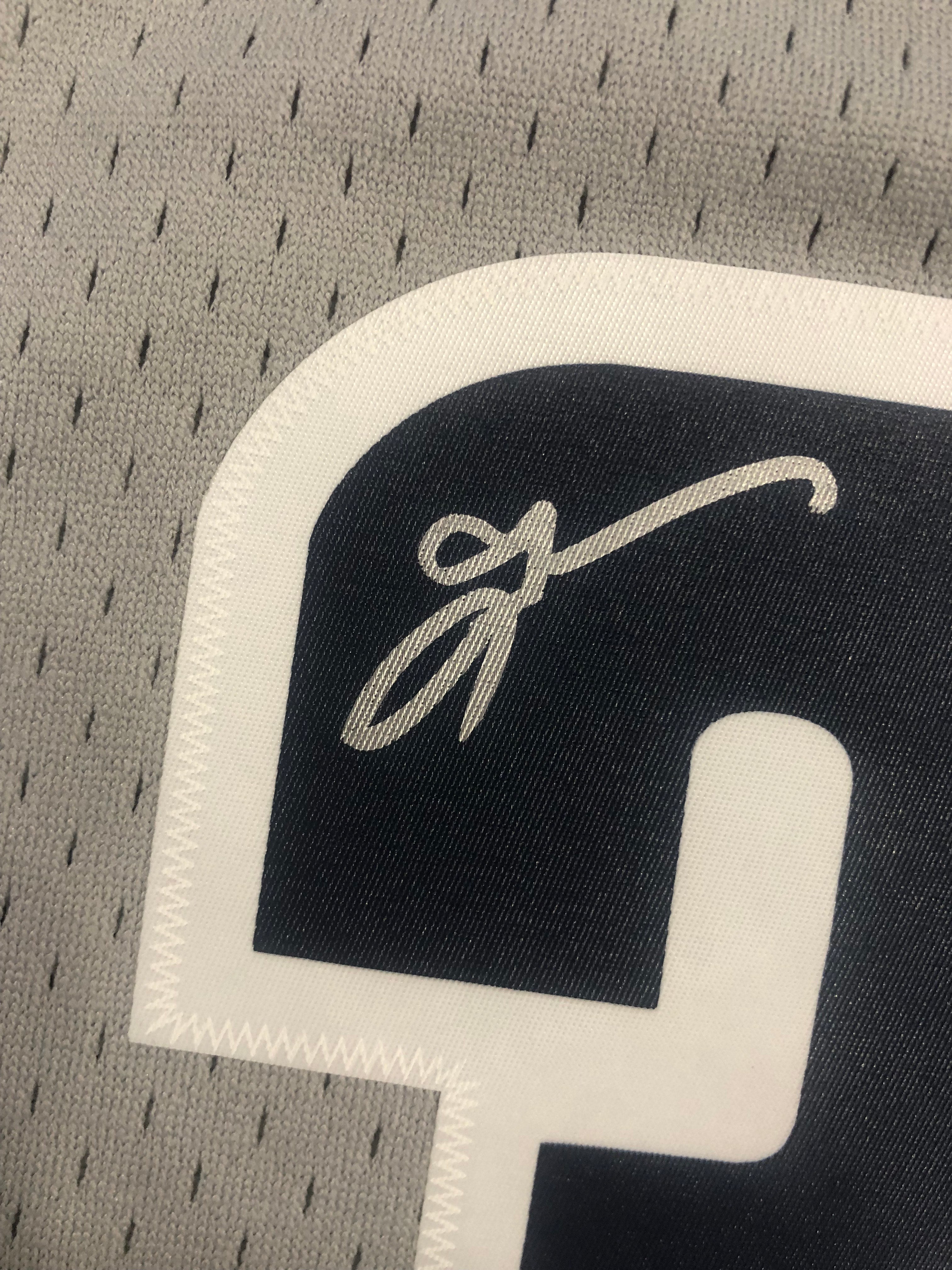 Framed Allen Iverson Georgetown Hoyas Autographed Grey Replica Jersey Fanatics COA