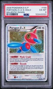 Porygon-Z Lv. X 2008 Pokemon Majestic Dawn Secret rare holo #100/100 PSA 6