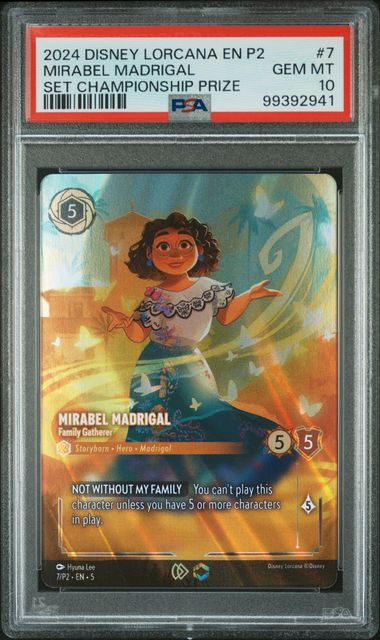 Mirabel Madrigal 2024 Disney Lorcana EN P2 Set Championship Prize PSA 10