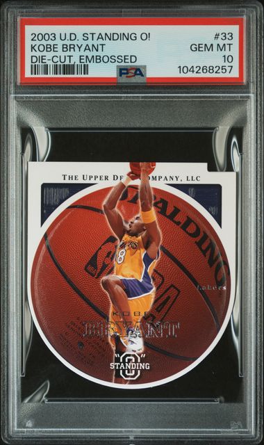Kobe Bryant 2003 Upper Deck Standing O! Embossed Die-Cut PSA 10