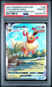 Flareon Vmax Pokémon Sword & Shield Black Star Promo #SWSH180 PSA 10
