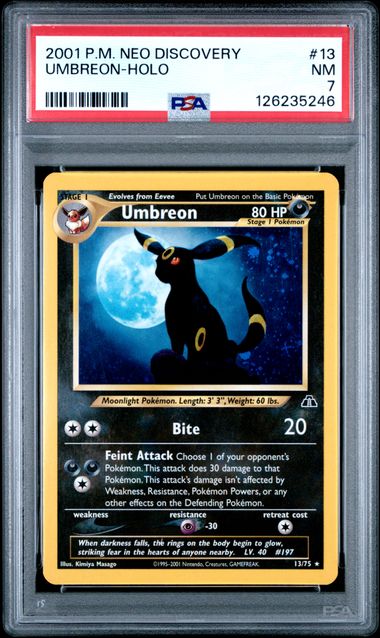 Umbreon Pokemon Neo Discovery Holo Rare #13/75 PSA 7