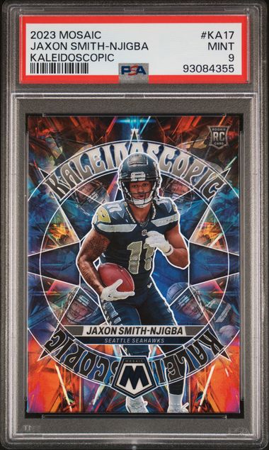 Jaxon Smith-Njigba 2023 Mosaic Kaleidoscopic PSA 9 RC