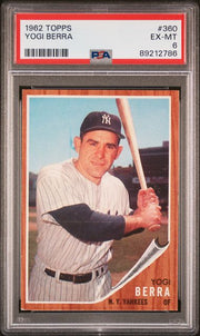 Yogi Berra 1962 Topps #360 PSA 6