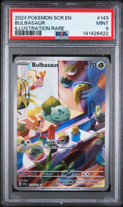 Bulbasaur Pokémon Stellar Crown Illustration Rare #143/142 PSA 9