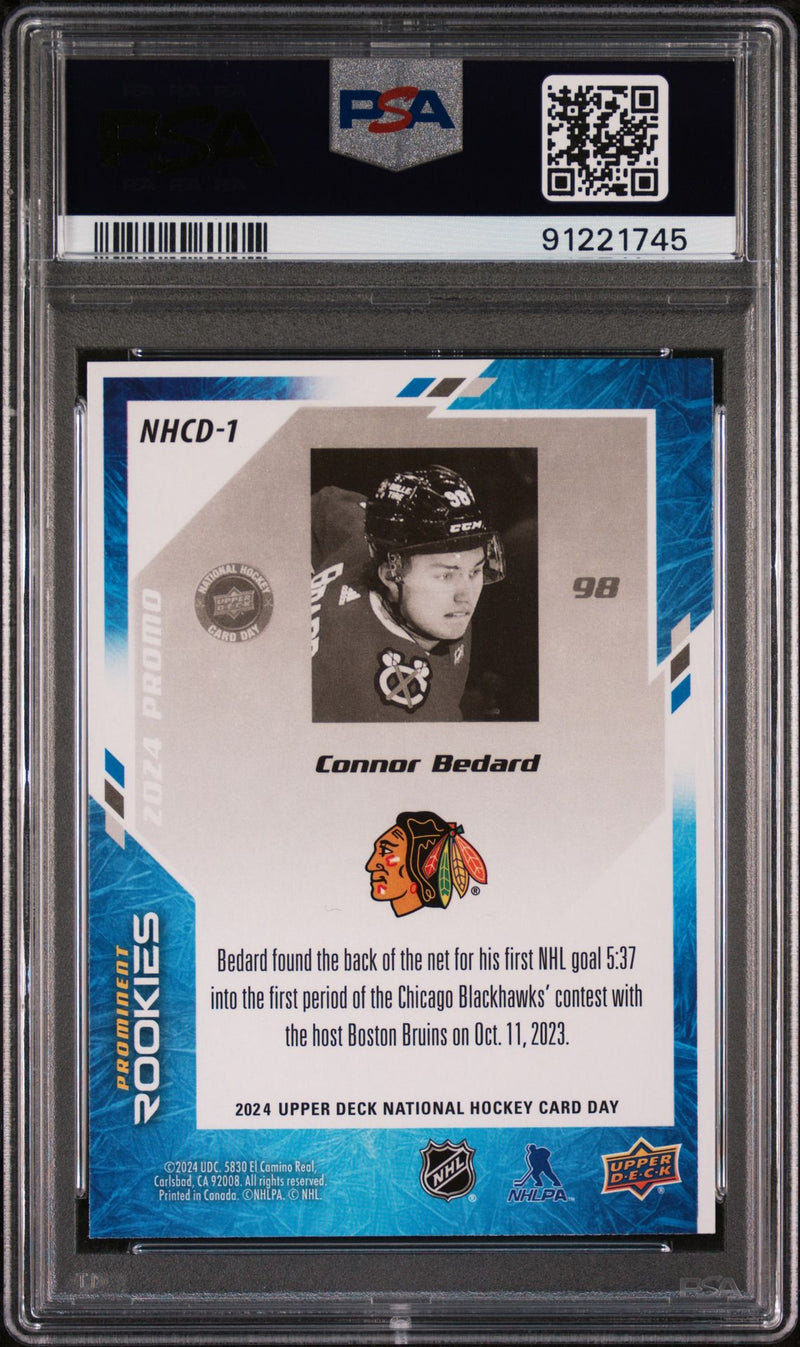 Connor Bedard 2024 Upper Deck National Hockey Day NHCD1 PSA 10