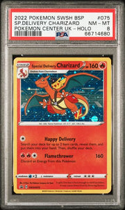 Special Delivery Charizard Pokémon Black Star Promo #SWSH075 PSA 8