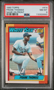 Frank Thomas 1990 Topps rookie card #414 PSA 8