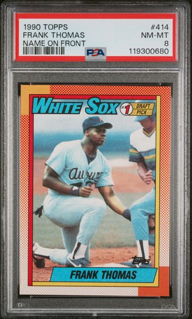 Frank Thomas 1990 Topps rookie card #414 PSA 8